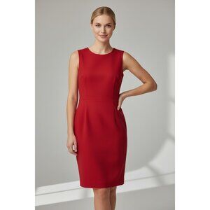 J.McLaughlin Red Sleeveless Sheath Knit Dress Rayon Blend Size M